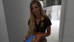 OnlyFans - Ambie Bambii - UPS GIRL GETS FUCKED ON A DELIVERY poster